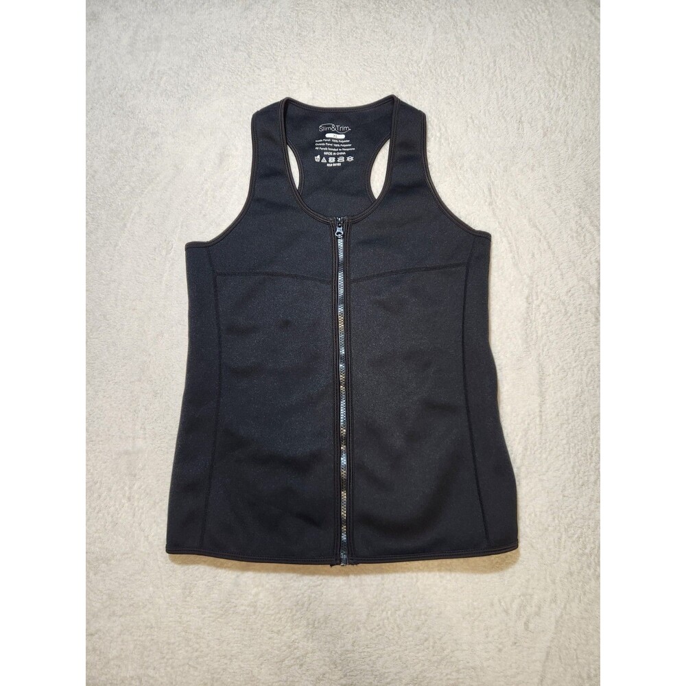Slim & Trim Neoprene Sauna Vest Women's XL Black Full Zip